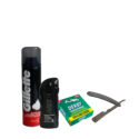 Shaving Kit (Gillette shaving foam,arko cologne,cutthroat,derby single edged razor blades)