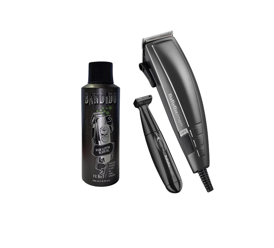 Babyliss Men Smooth Home Hair Cutting Kit With Bandido Clipper Oil