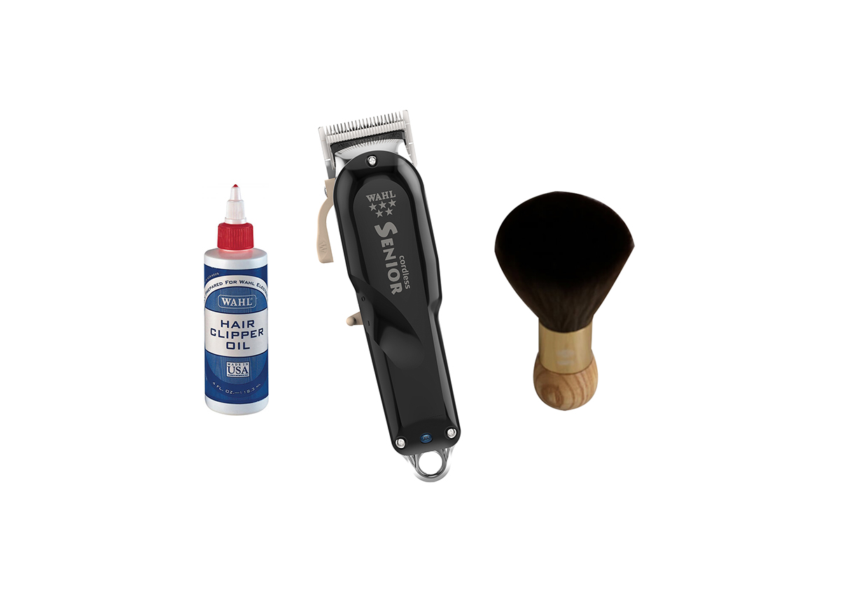 Wahl Cordless Senior Clipper With Wahl Clipper Oil & Nano Absolute Neck Brush G-338