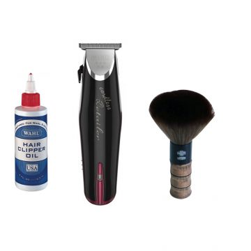 Wahl Professional Cordless Detailer Trimmer With Wahl Clipper Oil & Nano Absolute Neck Brush G-407