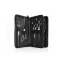 Elegance | Faux Leather Scissors Pouch for Hairdressers Hair Stylist | Black