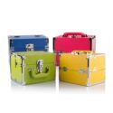 Coloured Beauty Case | Make up Beauty Case | with 2 Extendible Shelves and One Main Compartment | Sizes: 22,5 x 16,7 x 16,7 cm | Blue/Green/Yellow/Pink