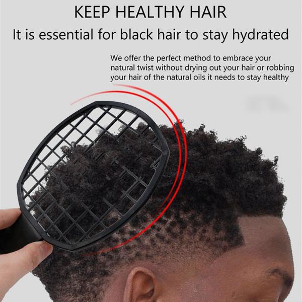 Curly Hair Comb, Net-Shape Black Lightweight Comb, Short Hair For Shaggy Hair