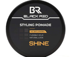 Black Red Hair Styling Wax Pomade – Shine